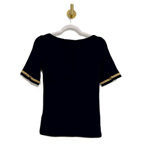 Ralph Lauren boatneck, NWT Blue embossed buttons for signature Lauren style - Picture 3 of 11